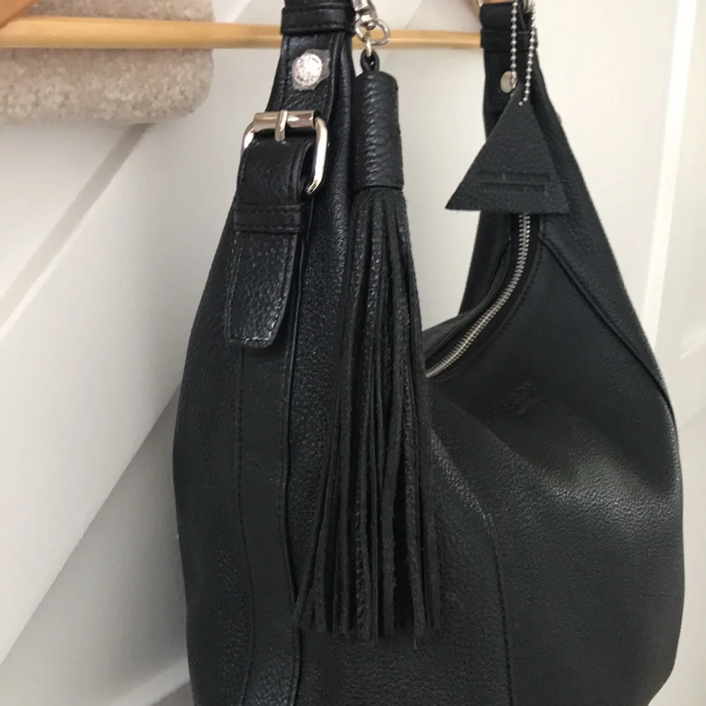 NWOT Atelier Noir Rudsak Black Leather Hobo Shoulder Bag Purse - Picture 4 of 17